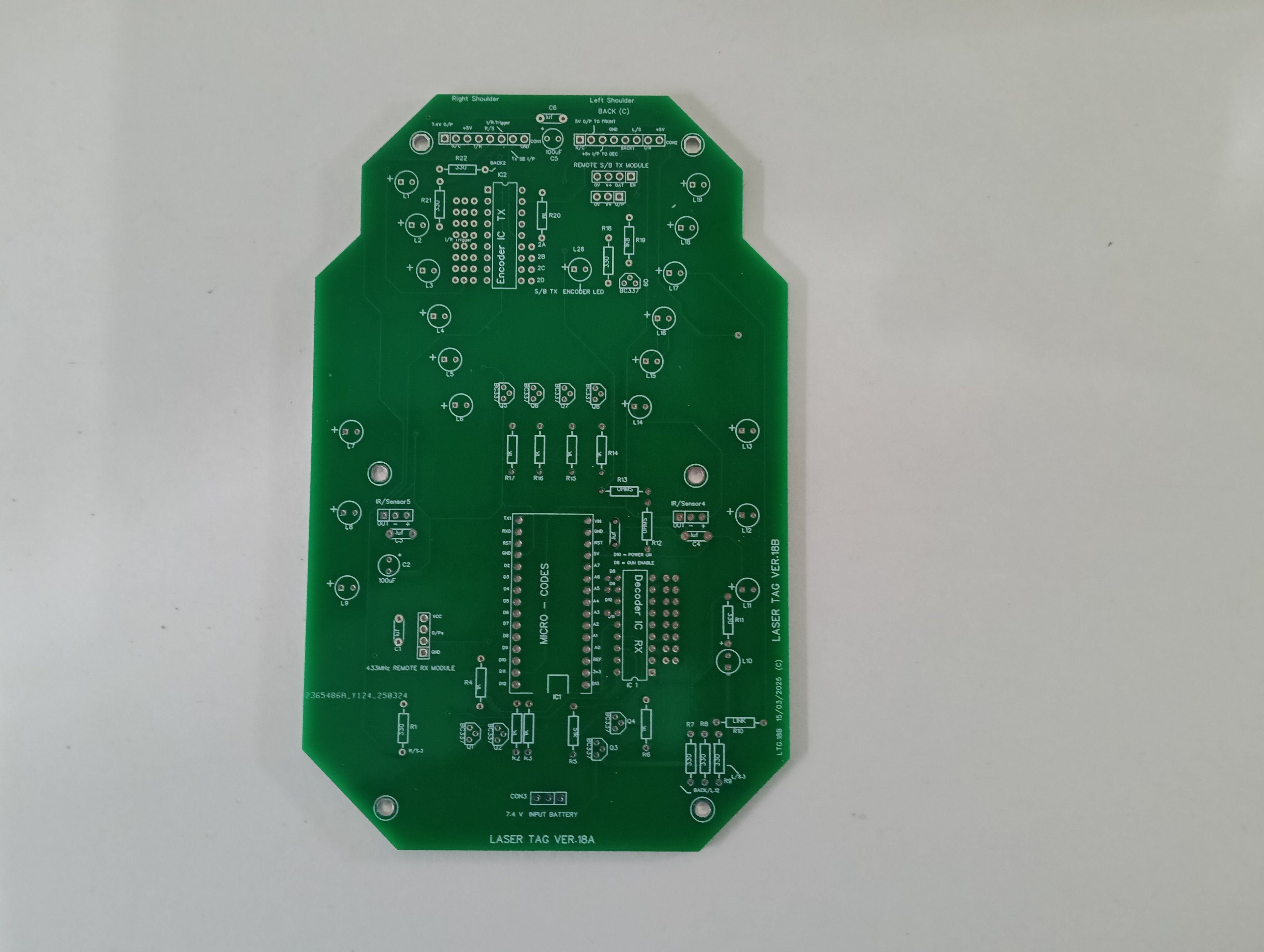 Laser-Tag Back PCB